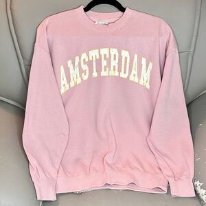 Reflex Amsterdam Pink Logo Crewneck Sweatshirt - Size S